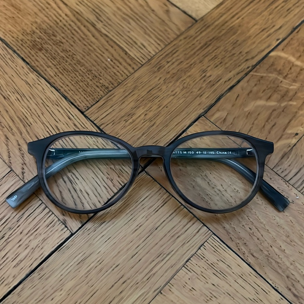 Warby Parker Glasses Grey Tortoise 
Watts M 150 49 18 145